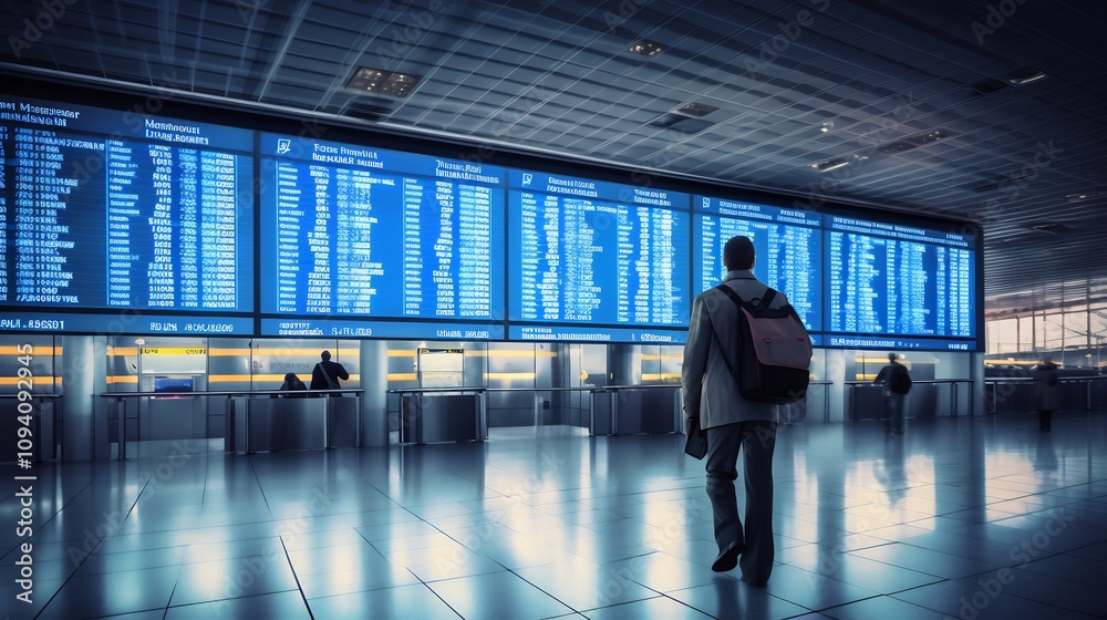International Airport Departure Board with Flight Information and Schedules International Airport Departure Board with Flight Information and Schedules