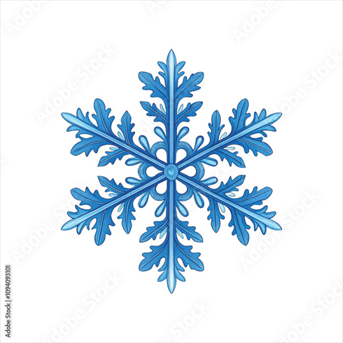 blue snowflake clipart illustration winter element