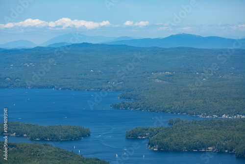 View of Lake Sunapee from the top of Mt. Sunapee.