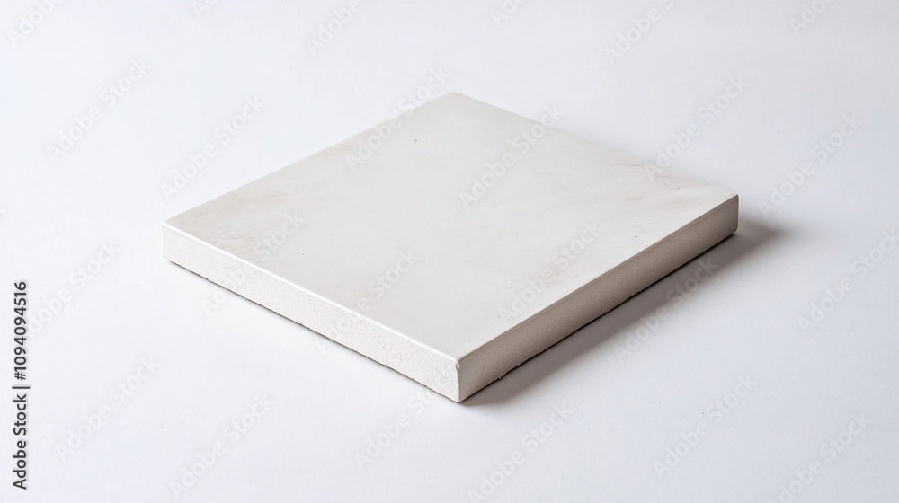 Fototapeta premium square white ceramic tile on a white surface