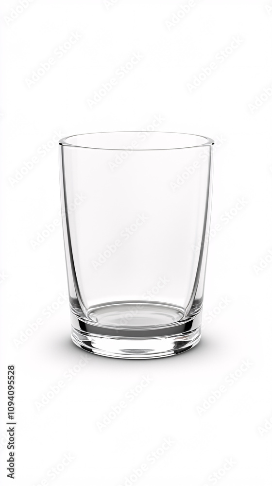 empty glass on white background 3d render illustration for mockup design and advertising empty glass on white background 3d render illustration for mockup design and advertising