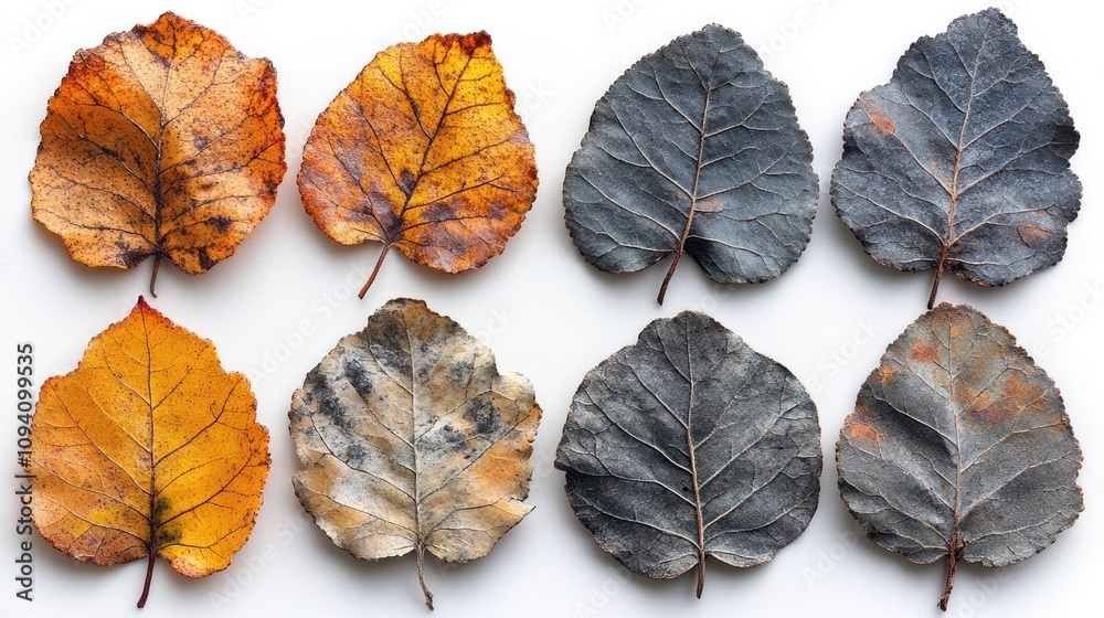 Obraz premium Autumn Leaves: A Study in Decay