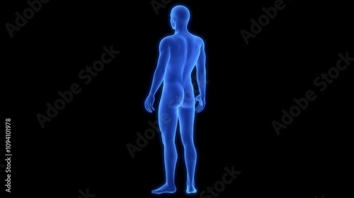 Human Muscular Body Anatomy Animation Concept photo