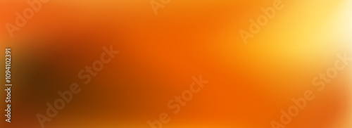 Warm orange yellow and brown gradient background. Autumn color blurred wallpaper. Fall smooth gradation backdrop for banner, poster, leaflet, brochure, booklet. Vector abstract fiery template overlay