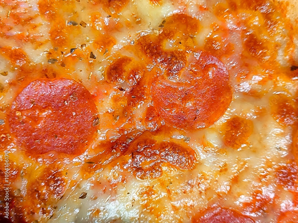 Peperoni pizza slice texture background. Italian food menu Peperoni pizza slice texture background. Italian food menu