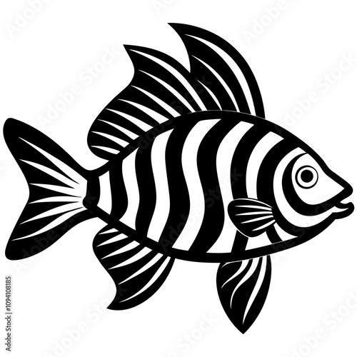 black and white fish