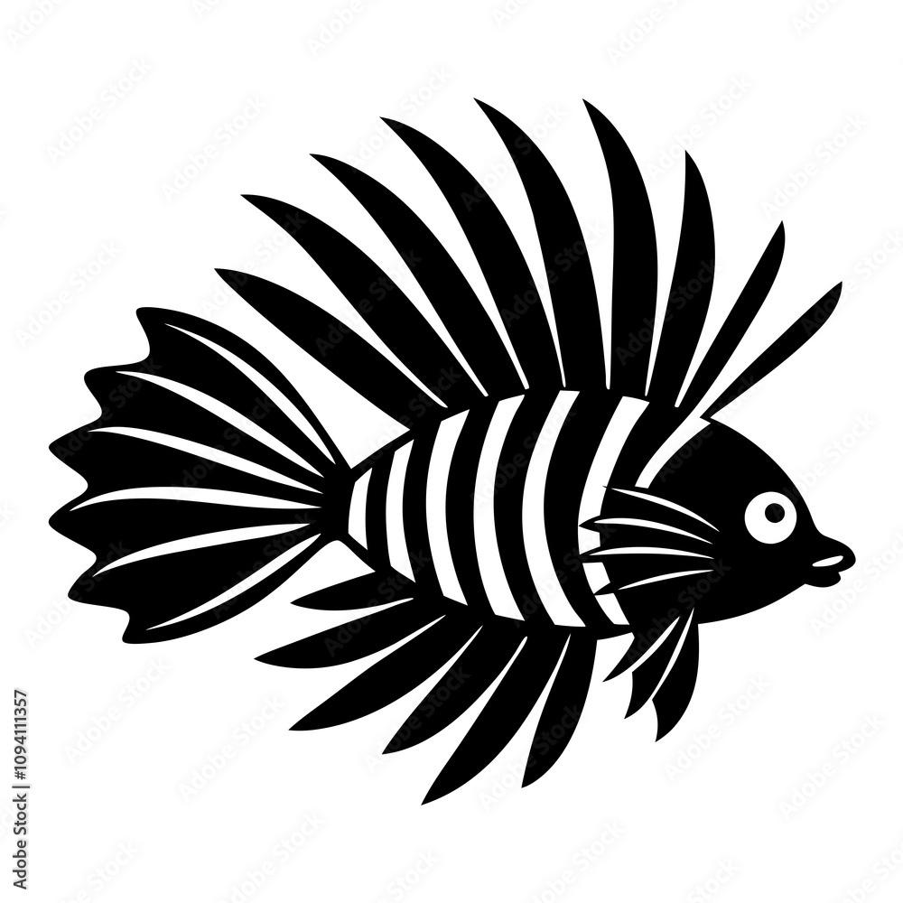 black and white lionfish black and white lionfish