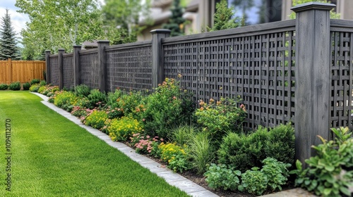 Wallpaper Mural Wooden Fence with Lattice Torontodigital.ca
