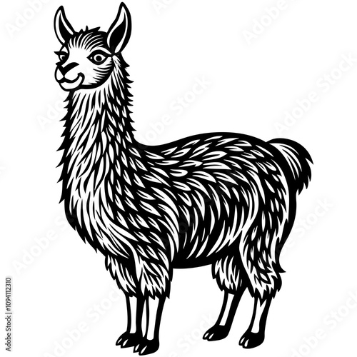 illustration of a llama