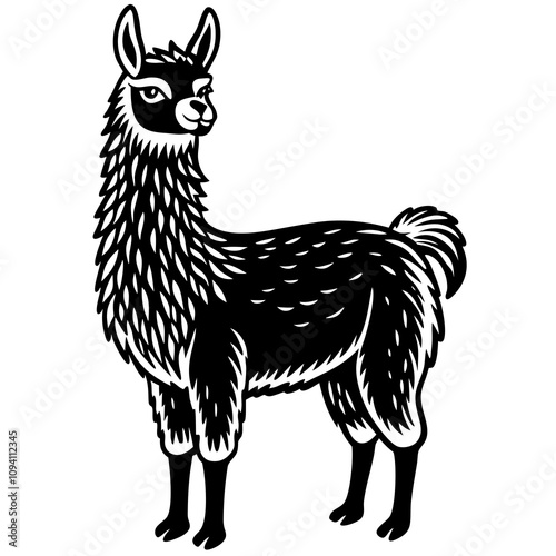 illustration of a llama