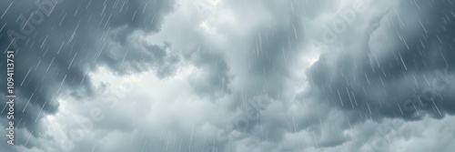 Abstract image of weather texture created by swirling clouds and streaks of rain on a stormy day, atmospheric photo