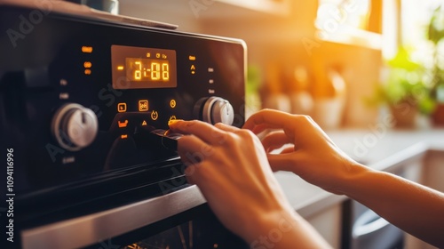 Modern Kitchen Air Fryer Control Adjustment