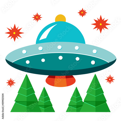 UFO Over the Forest 