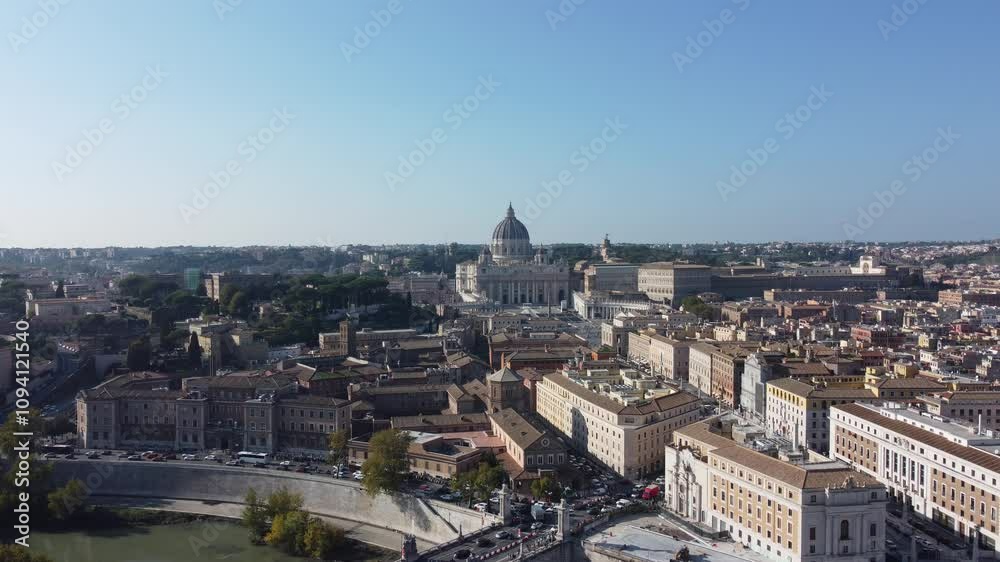 Visão aérea da região da basilica de São Pedro no Vaticano Visão aérea da região da basilica de São Pedro no Vaticano