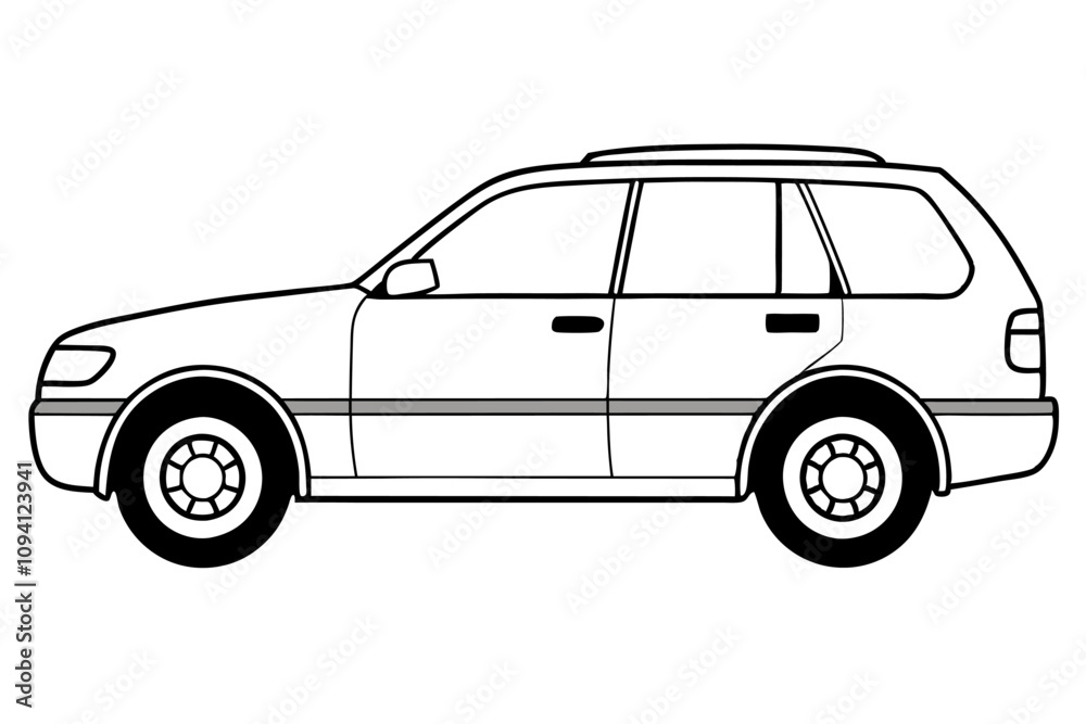 Fototapeta premium black and white car