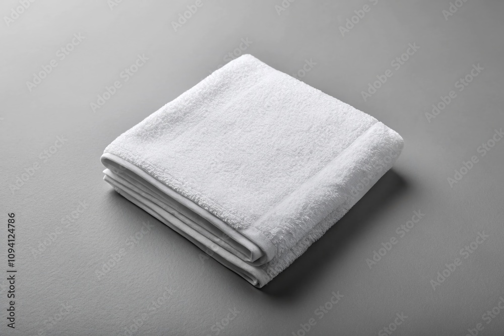 White Cotton Towel Mockup Template Flat Lay on Grey Background for Product Presentation and Branding with Clipping Path for Designers and Marketers White Cotton Towel Mockup Template Flat Lay on Grey Background for Product Presentation and Branding with Clipping Path for Designers and Marketers