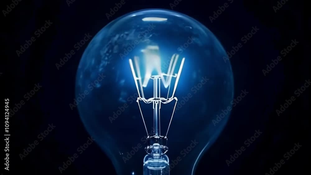 Close-up shot of a glowing light bulb, its filament brightly lit against a dark background.  The image evokes ideas of innovation, inspiration, and new beginnings.