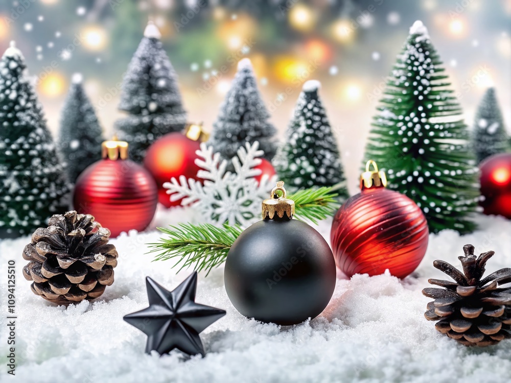 Winter Elements for New Year Celebrations Featuring Isolated Christmas Symbols on a White Background Ideal for Seasonal Decor and Design Projects