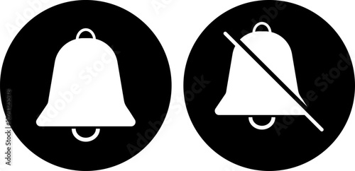 Set of Notification on off icon. Notification bells. Reminder signal. reminder alert sign business symbols

