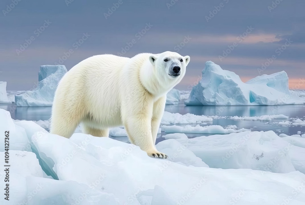 Polar Bear Icebergs Combine multiple exposures of a polar bear Polar Bear Icebergs Combine multiple exposures of a polar bear