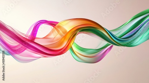 A flowing ribbon made of intertwined strands of various colors, symbolizing the unity and strength found in the diversity of inclusive communities, minimalist composition