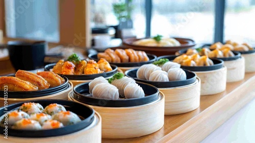 Savor the delight of bitesized dim sum a culinary journey through flavorful fillings at your favorite eatery photo