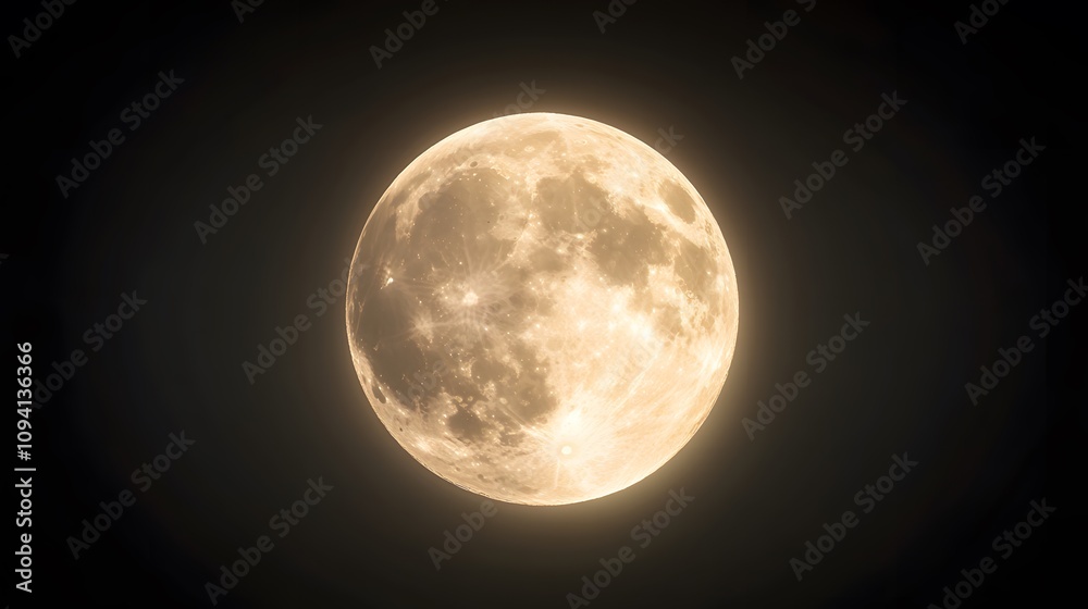 Obraz premium Full moon isolated on transparent background