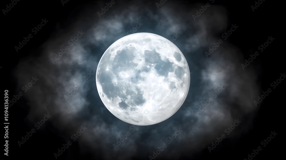 Full moon isolated on transparent background Full moon isolated on transparent background