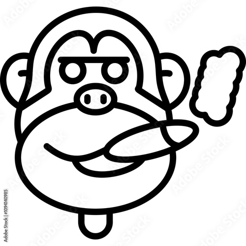 Smoking Ape Icon