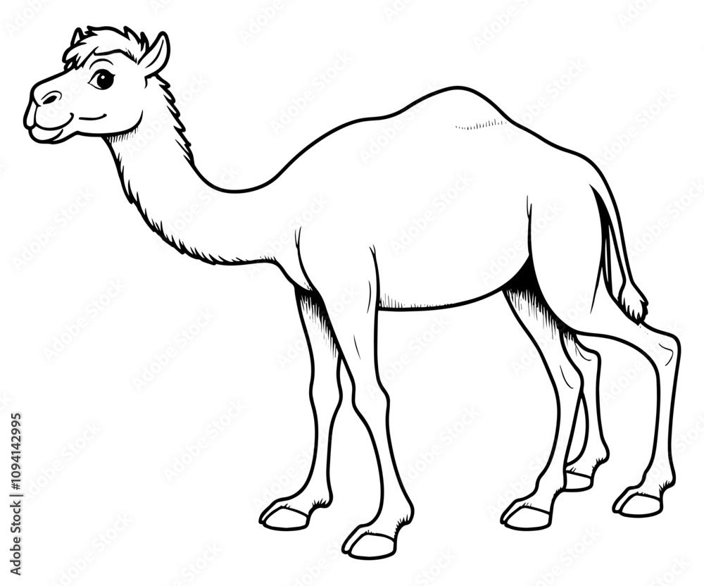 Fototapeta premium camel cartoon illustration