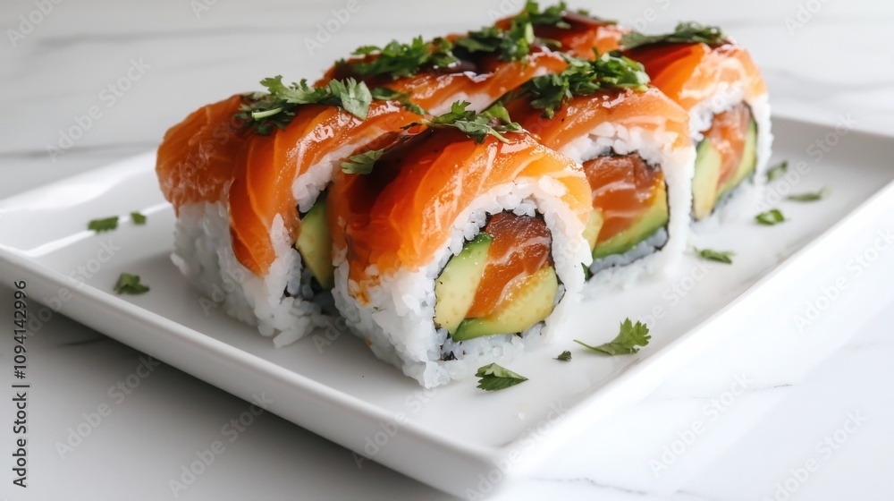 Savoring spicy tuna and avocado sushi rolls a culinary delight in your kitchen for a flavorful experience Savoring spicy tuna and avocado sushi rolls a culinary delight in your kitchen for a flavorful experience