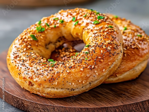 Savoring everything bagels topped with a variety of seeds perfect for any meal gourmet kitchen culinary delight