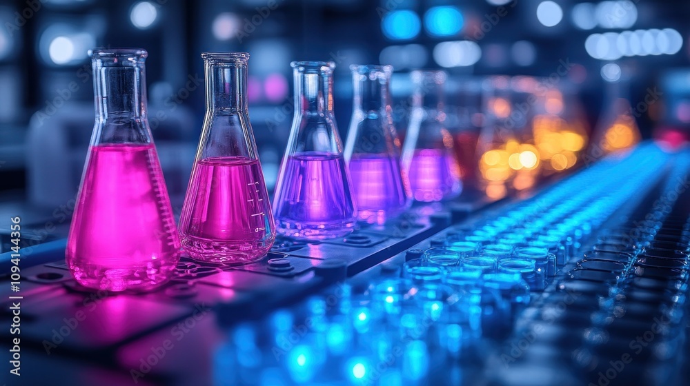 Colorful Chemicals in Lab Colorful Chemicals in Lab