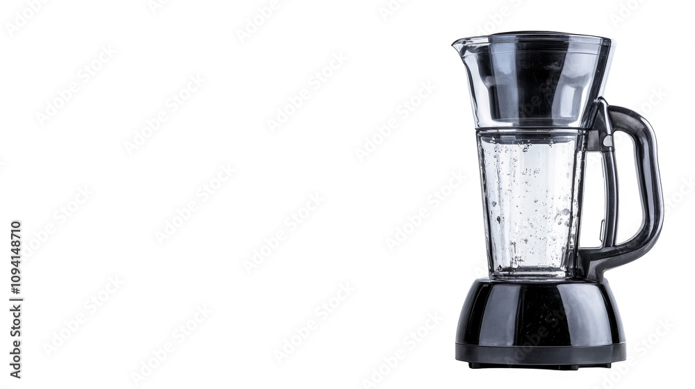 Sleek blender with water, a modern kitchen essential for smoothies and more on dark, minimalist background Sleek blender with water, a modern kitchen essential for smoothies and more on dark, minimalist background