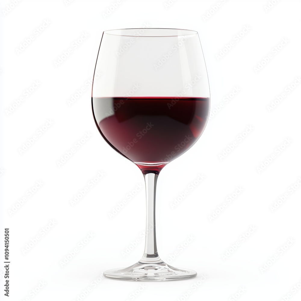A polished red wine glass showcasing rich, dark wine, perfect for elegant dining and social gatherings. A polished red wine glass showcasing rich, dark wine, perfect for elegant dining and social gatherings.