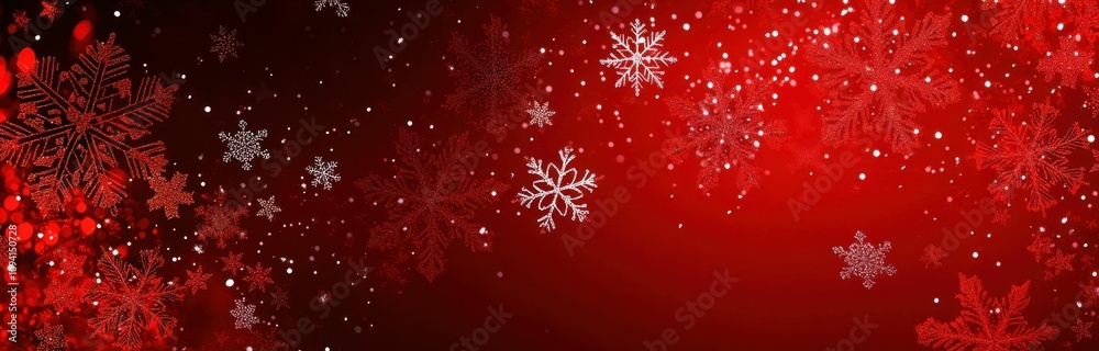 Christmas background with snowflakes, festive atmosphere, red and white color scheme Decorative elements create a joyful holiday feeling, perfect for Christmas themed designs Christmas background with snowflakes, festive atmosphere, red and white color scheme Decorative elements create a joyful holiday feeling, perfect for Christmas themed designs