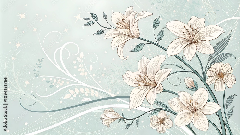 Fototapeta premium background with flowers