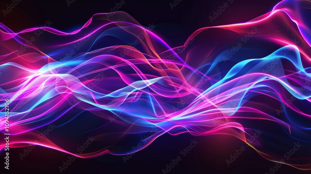 Neon abstract lines, futuristic and dynamic Neon abstract lines, futuristic and dynamic