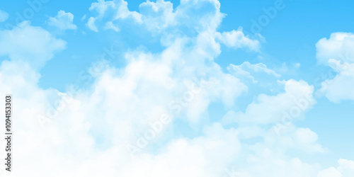 Abstract white cloud and blue sky texture background. sunny sky background white clouds