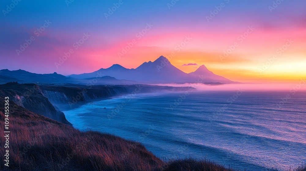 Serene Dawn Sky with Soft Orange and Pink Hues
