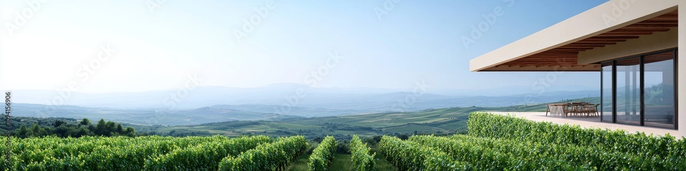 2409_038 A tranquil natural scene with clean space above, overlooking a serene setting featuring vineyard landscape, with an open space nestled amidst grapevines, set against a tuscan hills backdrop, 2409_038 A tranquil natural scene with clean space above, overlooking a serene setting featuring vineyard landscape, with an open space nestled amidst grapevines, set against a tuscan hills backdrop,