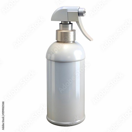 a front view white spray bottle