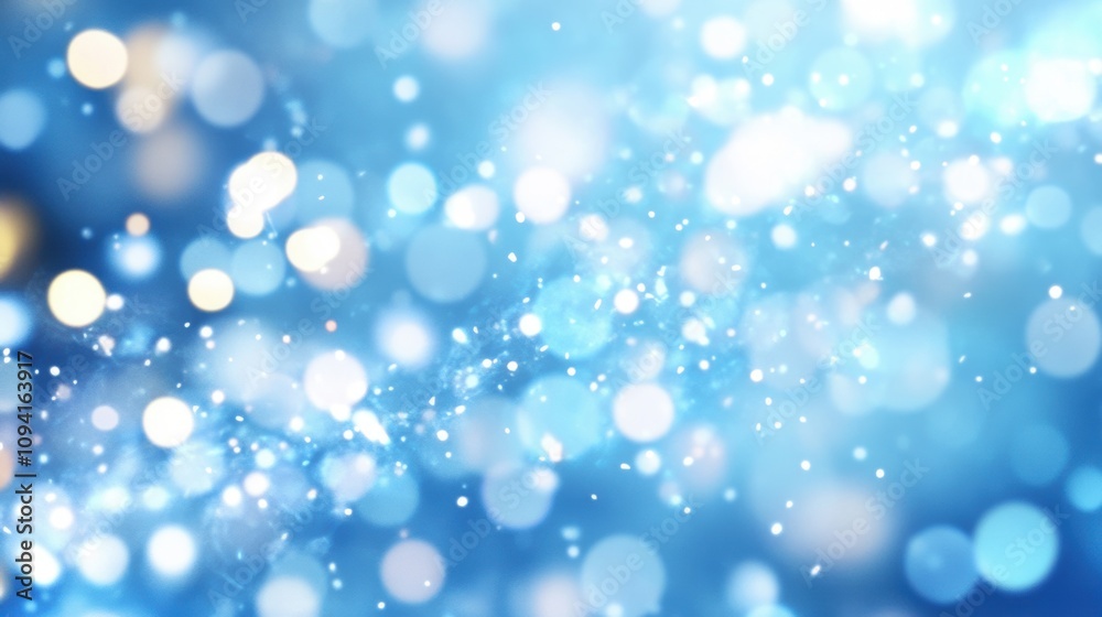 Delicate blue bokeh lights shimmer and blend together, forming an ethereal backdrop that captivates with its tranquil beauty Delicate blue bokeh lights shimmer and blend together, forming an ethereal backdrop that captivates with its tranquil beauty