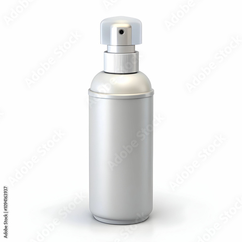 a front view white spray bottle