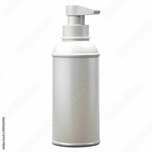 a front view white spray bottle