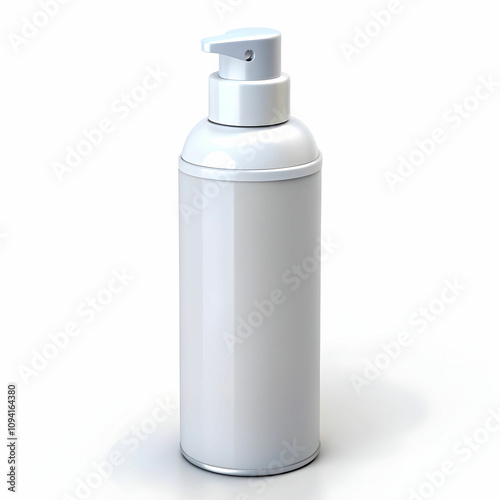 a front view white spray bottle