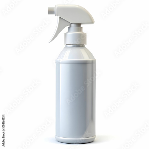 a front view white spray bottle