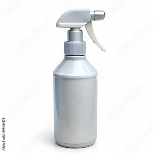 a front view white spray bottle