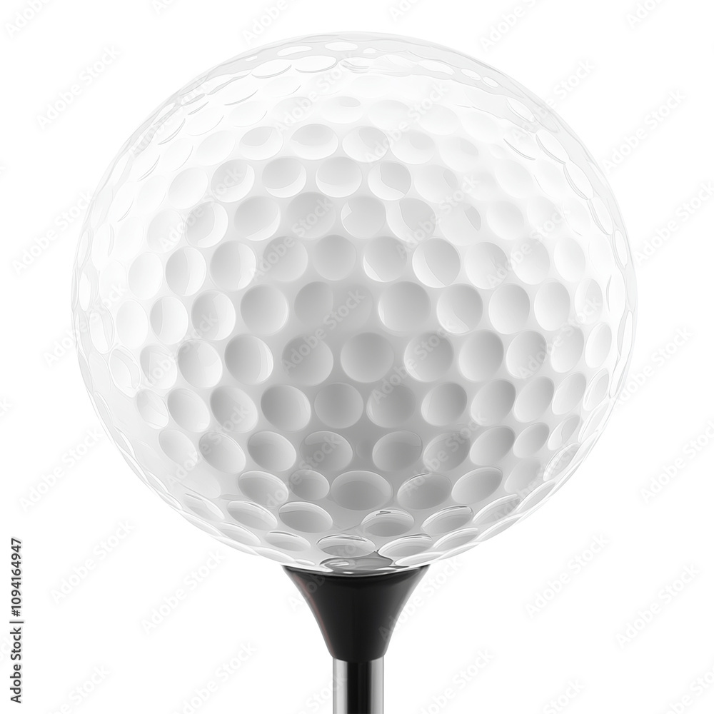 Golf ball on a tee, isolated on transparent background Golf ball on a tee, isolated on transparent background