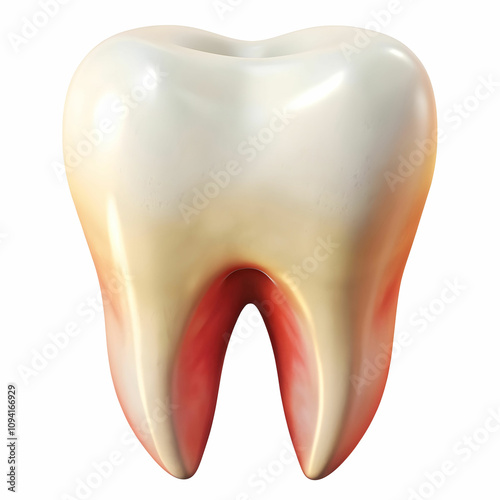 tooth on white background